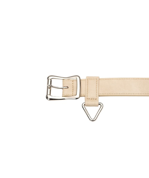 KAMIYA（カミヤ）の「Synthetic Leather Belt（ベルト・メンズ・ホワイト/ブラック・FREE）」の3枚目の写真