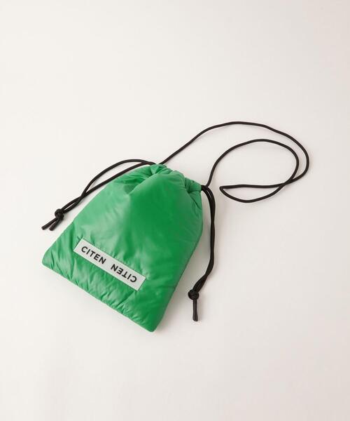 CITEN（シテン）の「【WEB限定】＜CITEN＞ロゴ パフ キンチャク ショルダーバッグ（ショルダーバッグ・レディース・ブラック/シルバー/ホワイト/ロイヤルブルー/ケリー・FREE）」の3枚目の写真