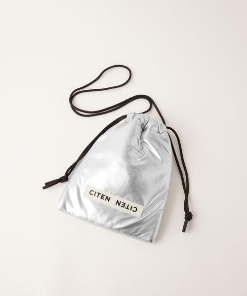 CITEN（シテン）の「【WEB限定】＜CITEN＞ロゴ パフ キンチャク ショルダーバッグ（ショルダーバッグ・レディース・ブラック/シルバー/ホワイト/ロイヤルブルー/ケリー・FREE）」の5枚目の写真