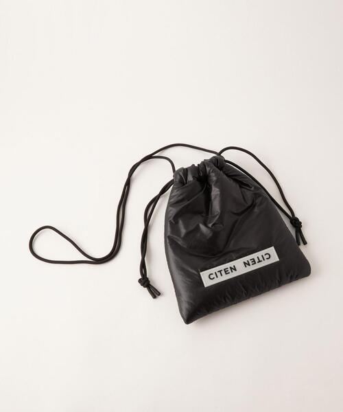 CITEN（シテン）の「【WEB限定】＜CITEN＞ロゴ パフ キンチャク ショルダーバッグ（ショルダーバッグ・レディース・ブラック/シルバー/ホワイト/ロイヤルブルー/ケリー・FREE）」の2枚目の写真