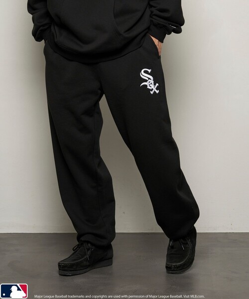 MLB（メジャーリーグベースボール）の「MLB/エムエルビー MLB 別注スウェットパンツ/ワイドパンツ(限定展開)（スウェットパンツ・メンズ・グレー系その他2/ネイビー/グレー系その他/ブラック・SMALL/MEDIUM/LARGE）」の11枚目の写真