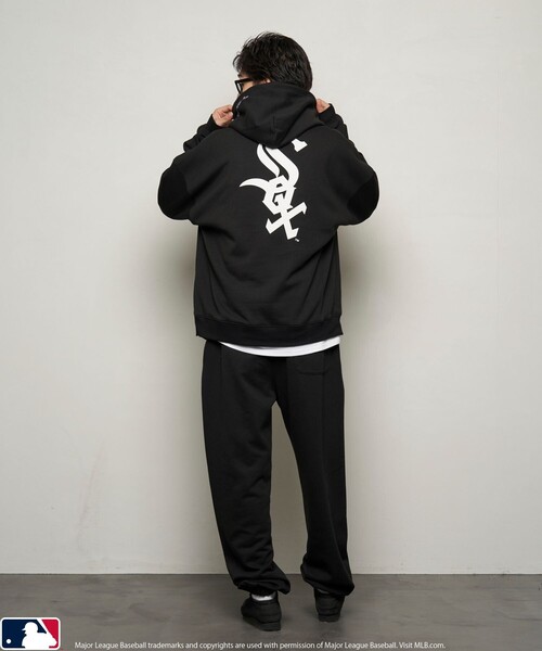 MLB（メジャーリーグベースボール）の「MLB/エムエルビー MLB 別注スウェットパンツ/ワイドパンツ(限定展開)（スウェットパンツ・メンズ・グレー系その他2/ネイビー/グレー系その他/ブラック・SMALL/MEDIUM/LARGE）」の16枚目の写真