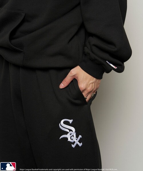 MLB（メジャーリーグベースボール）の「MLB/エムエルビー MLB 別注スウェットパンツ/ワイドパンツ(限定展開)（スウェットパンツ・メンズ・グレー系その他2/ネイビー/グレー系その他/ブラック・SMALL/MEDIUM/LARGE）」の17枚目の写真