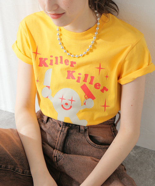 I&ME（アイアンドミー）の「別注【 I&ME×Oriens】キラーキラーチャンTEE（Tシャツ/カットソー・レディース・イエロー/ブラウン・SMALL/LARGE）」の10枚目の写真