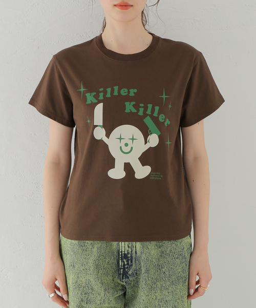 I&ME（アイアンドミー）の「別注【 I&ME×Oriens】キラーキラーチャンTEE（Tシャツ/カットソー・レディース・イエロー/ブラウン・SMALL/LARGE）」の7枚目の写真