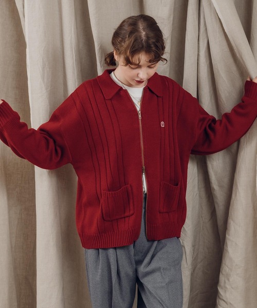 MUHET（ミュエータ）の「ジップニットシャツカーディガン