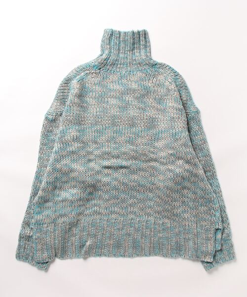 GEVS.（ジェイヴィス）の「＜大きいサイズ＞ 3色引き揃えミックスカラーニットプルオーバー GEVS.（ニット/セーター・レディース・グリーン系/ピンク系/パープル系・5L/4L/3L/L/LL）」の5枚目の写真