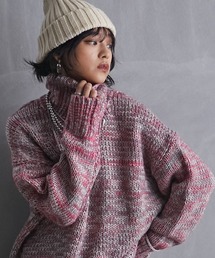 GEVS. | 大きいサイズ 3色引き揃えミックスカラーニットプルオーバー GEVS.(ニット/セーター)