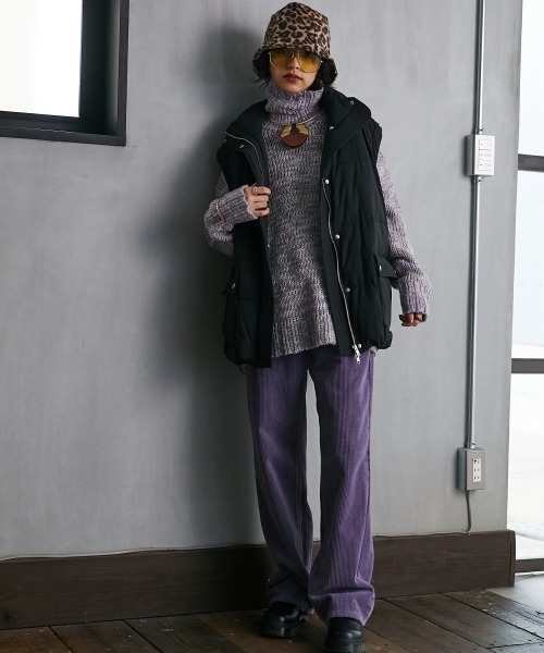 GEVS.（ジェイヴィス）の「＜大きいサイズ＞ 3色引き揃えミックスカラーニットプルオーバー GEVS.（ニット/セーター・レディース・グリーン系/ピンク系/パープル系・5L/4L/3L/L/LL）」の8枚目の写真