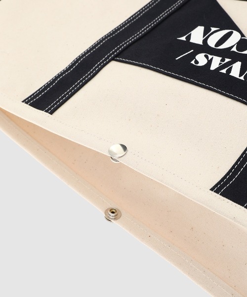 kolor BEACON（カラービーコン）の「24SBM-A02532（トートバッグ・メンズ・カーキ/パープル/ホワイト×ネイビー・FREE）」の7枚目の写真