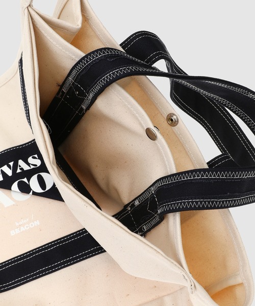 kolor BEACON（カラービーコン）の「24SBM-A02532（トートバッグ・メンズ・カーキ/パープル/ホワイト×ネイビー・FREE）」の5枚目の写真