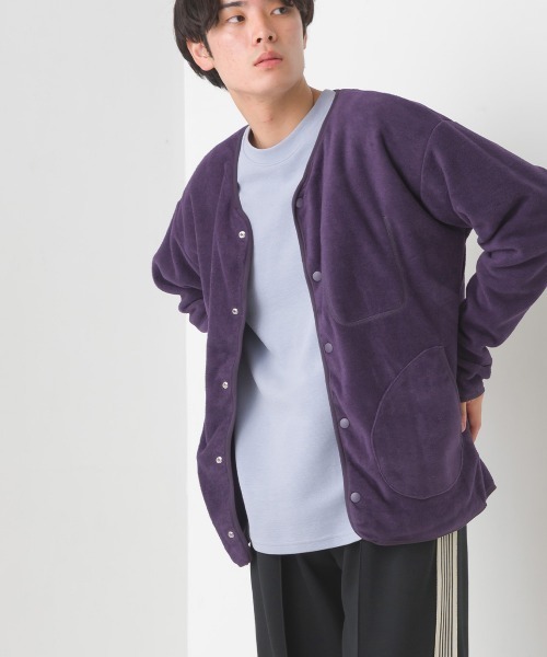 OMNES（オムネス）の「メンズ ふわふわフリースカーディガン長袖