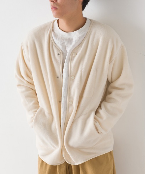 OMNES（オムネス）の「メンズ ふわふわフリースカーディガン長袖