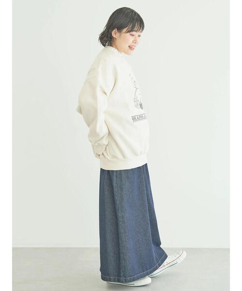 CRAFT STANDARD BOUTIQUE（クラフトスタンダードブティック）の「URANIWA　CAMPERS　SWEAT（スウェット・レディース・グレイッシュベージュ/チャコールグレー/アイボリー・M/L）」の10枚目の写真
