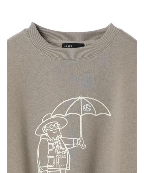 CRAFT STANDARD BOUTIQUE（クラフトスタンダードブティック）の「URANIWA　CAMPERS　SWEAT（スウェット・レディース・グレイッシュベージュ/チャコールグレー/アイボリー・M/L）」の18枚目の写真
