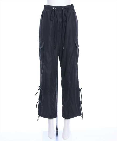 clear（クリア）の「裾サイドリボンカーゴパンツ[低身長用サイズ有]（カーゴパンツ・レディース・ピンク/ブラック/アイボリー・F/XS）」の21枚目の写真