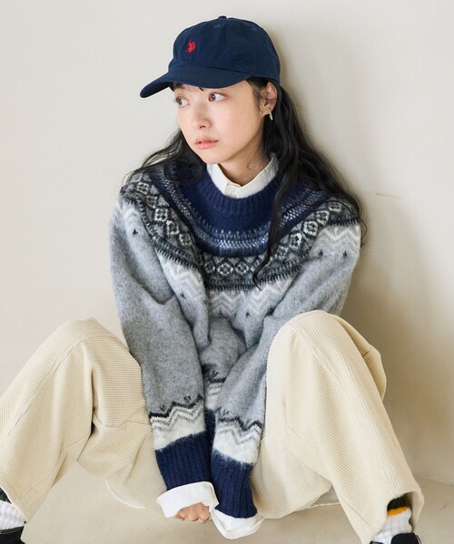 FREAK'S STORE（フリークスストア）の「シャギー ノルディックニット（ニット/セーター・レディース・ピンク/ベージュ/グレー・ﾌﾘ-）」の9枚目の写真