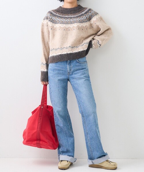 FREAK'S STORE（フリークスストア）の「シャギー ノルディックニット（ニット/セーター・レディース・ピンク/ベージュ/グレー・ﾌﾘ-）」の11枚目の写真