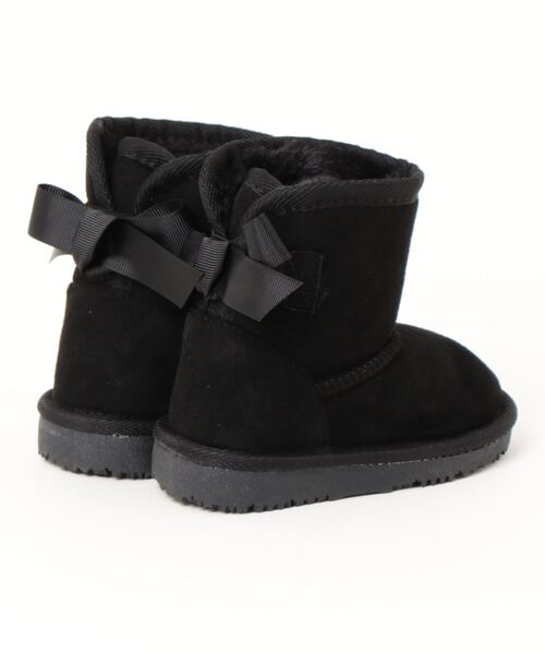 petit main(プティマイン)の「リボンムートンブーツ(スニーカー・キッズ・モカ/ブラック/ベージュ/シルバー・16cm/18cm/17cm/19cm/15cm/14cm)」の5枚目の写真