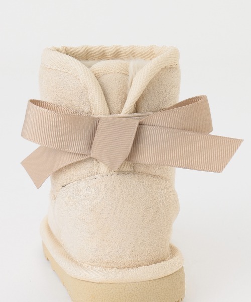 petit main(プティマイン)の「リボンムートンブーツ(スニーカー・キッズ・モカ/ブラック/ベージュ/シルバー・16cm/18cm/17cm/19cm/15cm/14cm)」の13枚目の写真