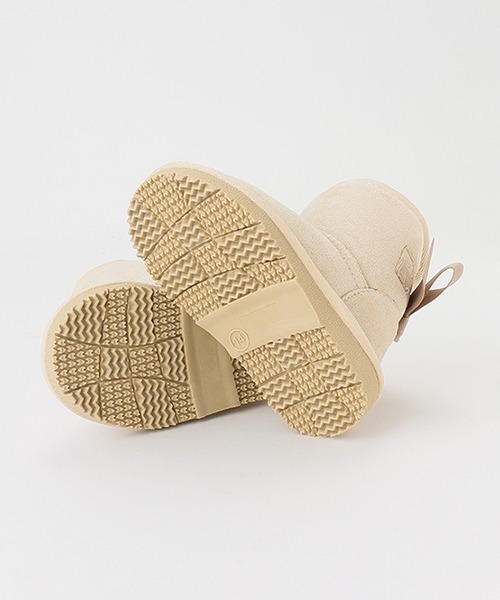 petit main(プティマイン)の「リボンムートンブーツ(スニーカー・キッズ・モカ/ブラック/ベージュ/シルバー・16cm/18cm/17cm/19cm/15cm/14cm)」の16枚目の写真