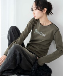 WEGO | WEGO/【23年秋冬新作】アウトステッチデザインロンT(Tシャツ/カットソー)