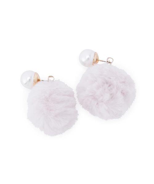 VIS（ビス）の「【2WAY】フェイクファーパールピアス（ピアス（両耳用）・レディース・ピンク/ブラック・FREE）」の5枚目の写真