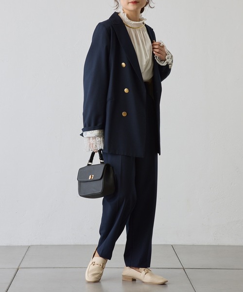 ピュアルセシン 2023 PUAL CE CINダブルボタンテーラードジャケット ピュアルセシン 2023 PUAL CE CINダブルボタンテーラード