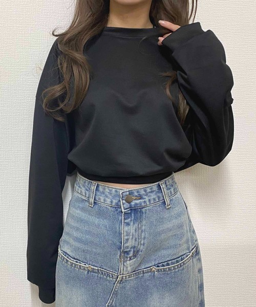 NANEA(ナネア)の「ショート丈バックリボンスウェットプルオーバー(スウェット・レディース・ブラック/ホワイト/グレー・LARGE/MEDIUM/SMALL)」の19枚目の写真