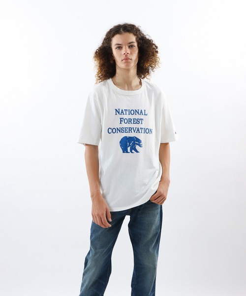 Champion(チャンピオン)の「【Champion/チャンピオン】メンズ メンズカジュアル ショートスリーブTシャツ(Tシャツ/カットソー・メンズ・ヘザーグレー/オフホワイト/ベージュ/モスグリーン・X-LARGE/LARGE/MEDIUM)」の1枚目の写真