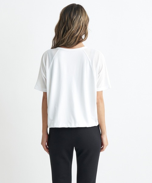 ROXY(ロキシー)の「BRB MESH S/S TEE/ロキシー半袖Tシャツブラトップセット(Tシャツ/カットソー・レディース・ホワイト/ブラック/パープル・MEDIUM/LARGE/SMALL)」の4枚目の写真