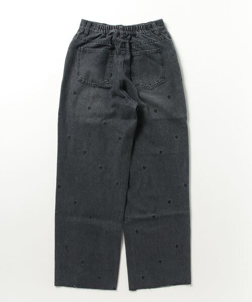 Per sist ence(パーシエンス)の「ハート刺繍デニムハイウエストパンツ(デニムパンツ・レディース・ブルー/インディゴブルー/ブラック・FREE)」の4枚目の写真