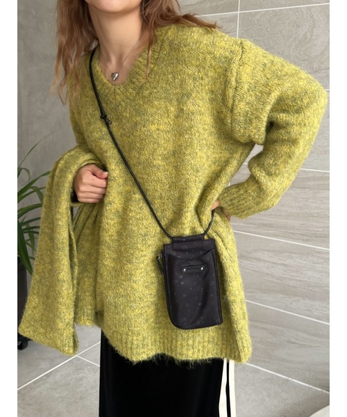 JUMELLE(ジュメロ)の「【セットアイテム】muffler set knit(ニット/セーター・レディース・モカ/グリーン/ピンク・FREE)」の2枚目の写真