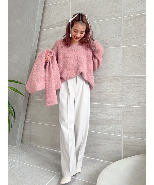 JUMELLE(ジュメロ)の「【セットアイテム】muffler set knit(ニット/セーター・レディース・モカ/グリーン/ピンク・FREE)」の7枚目の写真