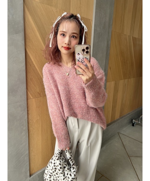 JUMELLE(ジュメロ)の「【セットアイテム】muffler set knit(ニット/セーター・レディース・モカ/グリーン/ピンク・FREE)」の12枚目の写真
