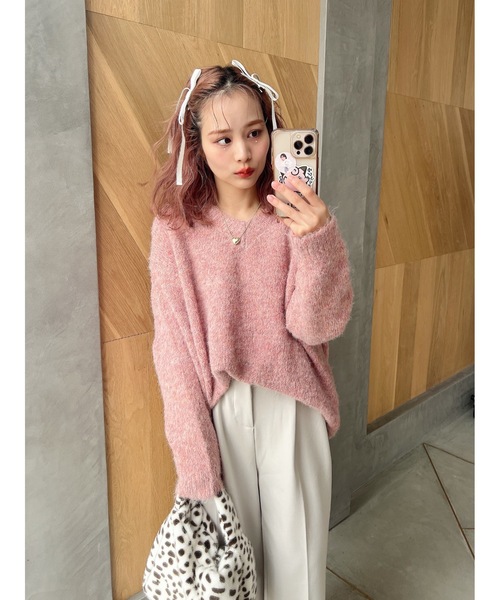 JUMELLE(ジュメロ)の「【セットアイテム】muffler set knit(ニット/セーター・レディース・モカ/グリーン/ピンク・FREE)」の14枚目の写真