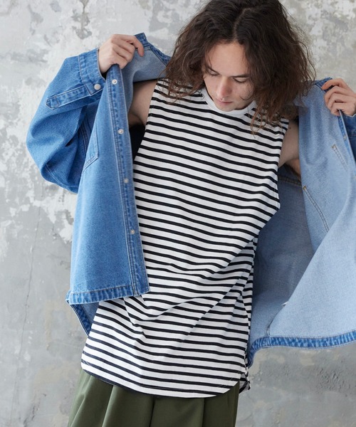 coca（coca）（コカ）の「メンズ レイヤードタンク（タンクトップ・メンズ・その他1/ホワイト/ブラック・M/L/XL）」の2枚目の写真