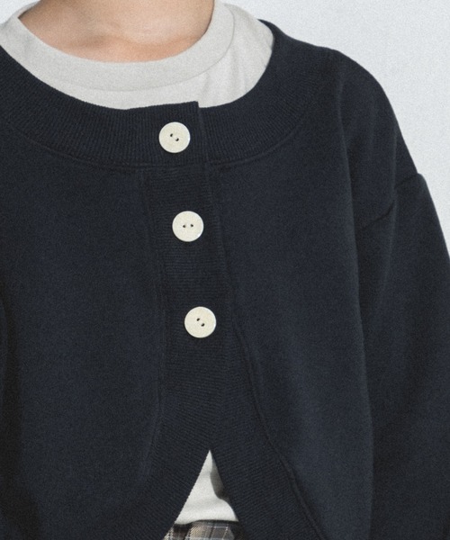 pairmanon（ペアマノン）の「裏毛 前後2WAY ショート丈カーディガン（カーディガン/ボレロ・キッズ・ブラック/グレー/ホワイト・110/130/120/150/100/90/140）」の17枚目の写真