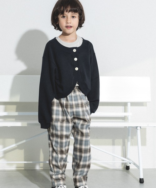 pairmanon（ペアマノン）の「裏毛 前後2WAY ショート丈カーディガン（カーディガン/ボレロ・キッズ・ブラック/グレー/ホワイト・110/130/120/150/100/90/140）」の16枚目の写真