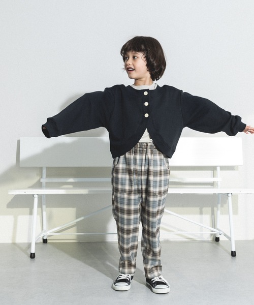 pairmanon（ペアマノン）の「裏毛 前後2WAY ショート丈カーディガン（カーディガン/ボレロ・キッズ・ブラック/グレー/ホワイト・110/130/120/150/100/90/140）」の15枚目の写真