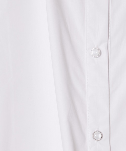 Chick（チック）の「Gather Sleeve Ribbon Blouse / ギャザースリーブリボンブラウス（シャツ/ブラウス・レディース・ホワイト・S/M/L）」の8枚目の写真