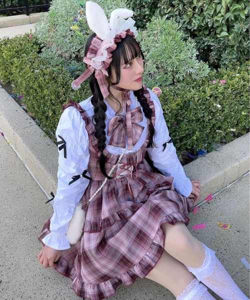 Chick（チック）の「Gather Sleeve Ribbon Blouse / ギャザースリーブリボンブラウス（シャツ/ブラウス・レディース・ホワイト・S/M/L）」の19枚目の写真