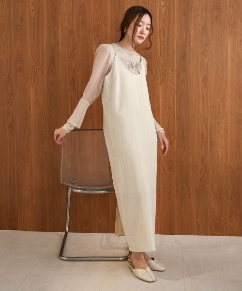 Bab(バブ)の「【nao×Bab】シャドーストライプキャミワンピース(ワンピース・レディース・ベージュ/ホワイト系その他/ブラウン・S/M)」の17枚目の写真