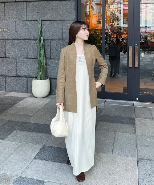 【BIMBA Y LOLA】ストライプ柄キャミソールワンピース 147_ichi_yon_nana】ストライプキャミワンピース｜小柄女性向け