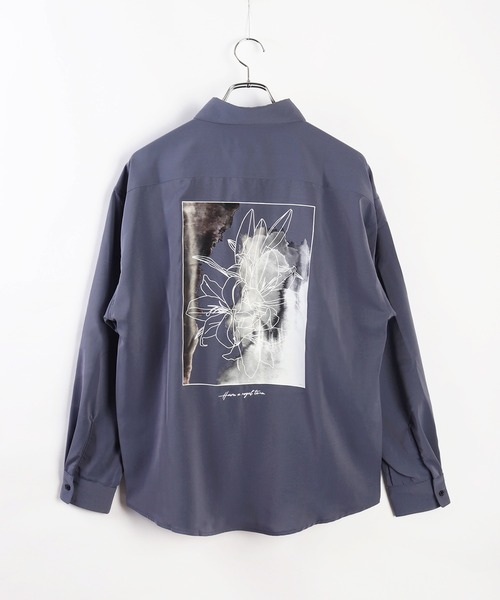 WESTSEA(ウエストシー)の「フラワープリント とろみシャツ 長袖(シャツ/ブラウス・メンズ・ホワイト/ブラック系その他/ブルー系その他/ホワイト系その他/ブラック/ブルー・M/L)」の11枚目の写真