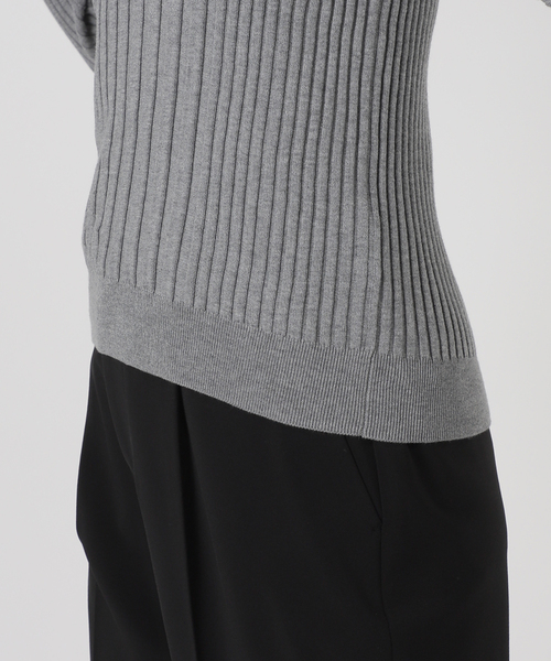 イタリア糸 リブVネックプルオーバー（ニット/セーター）｜VERMEIL par