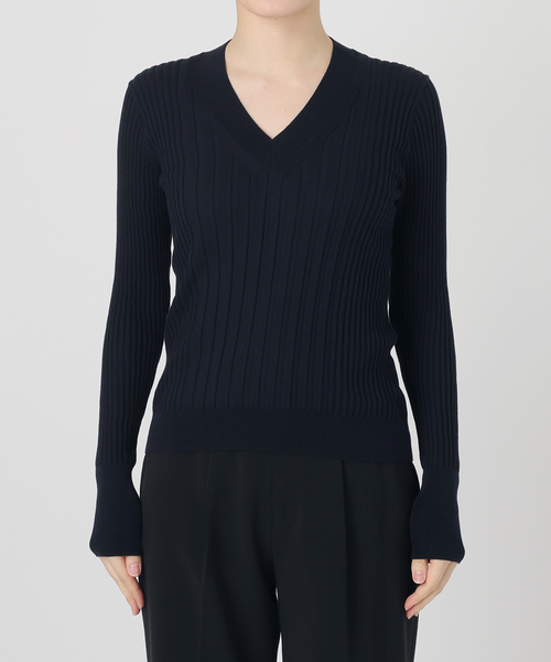 【ゆう】VERMEIL par iena Vネックプルオーバー/リブパンツ SLOWOOL Vネック プルオーバー（ニット/セーター）｜VERMEIL par