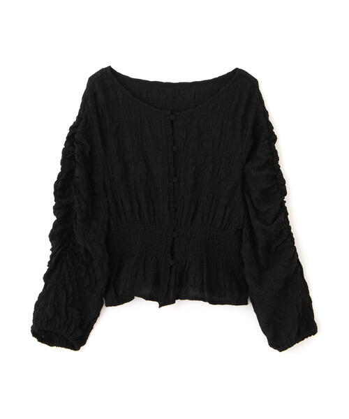 FREE'S MART（フリーズマート）の「前後2WAYぽこぽこブラウスカーディガン（カーディガン/ボレロ・レディース・ライトグリーン/ホワイト/ブラック・FREE）」の4枚目の写真