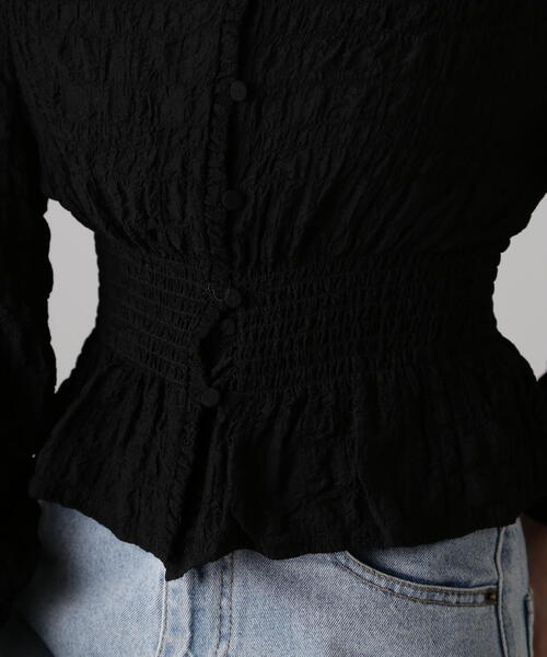 FREE'S MART（フリーズマート）の「前後2WAYぽこぽこブラウスカーディガン（カーディガン/ボレロ・レディース・ライトグリーン/ホワイト/ブラック・FREE）」の13枚目の写真