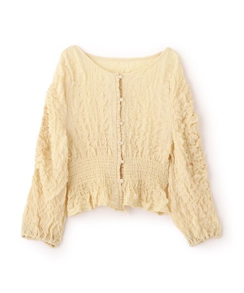 FREE'S MART（フリーズマート）の「前後2WAYぽこぽこブラウスカーディガン（カーディガン/ボレロ・レディース・ライトグリーン/ホワイト/ブラック・FREE）」の15枚目の写真